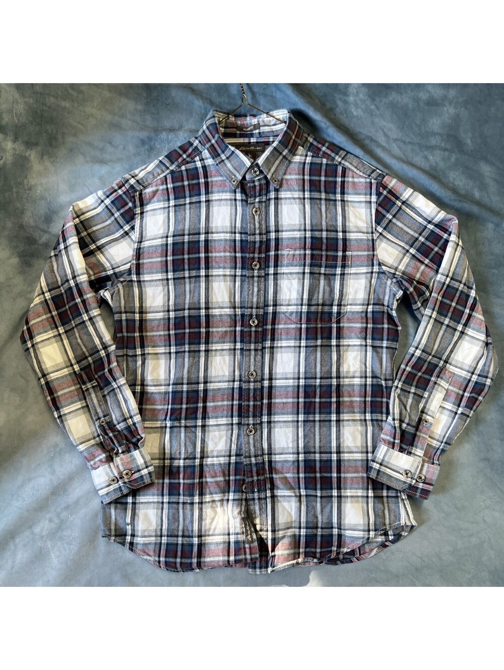 Eddie Bauer flannel shirt plaid small mens - 1212-2G